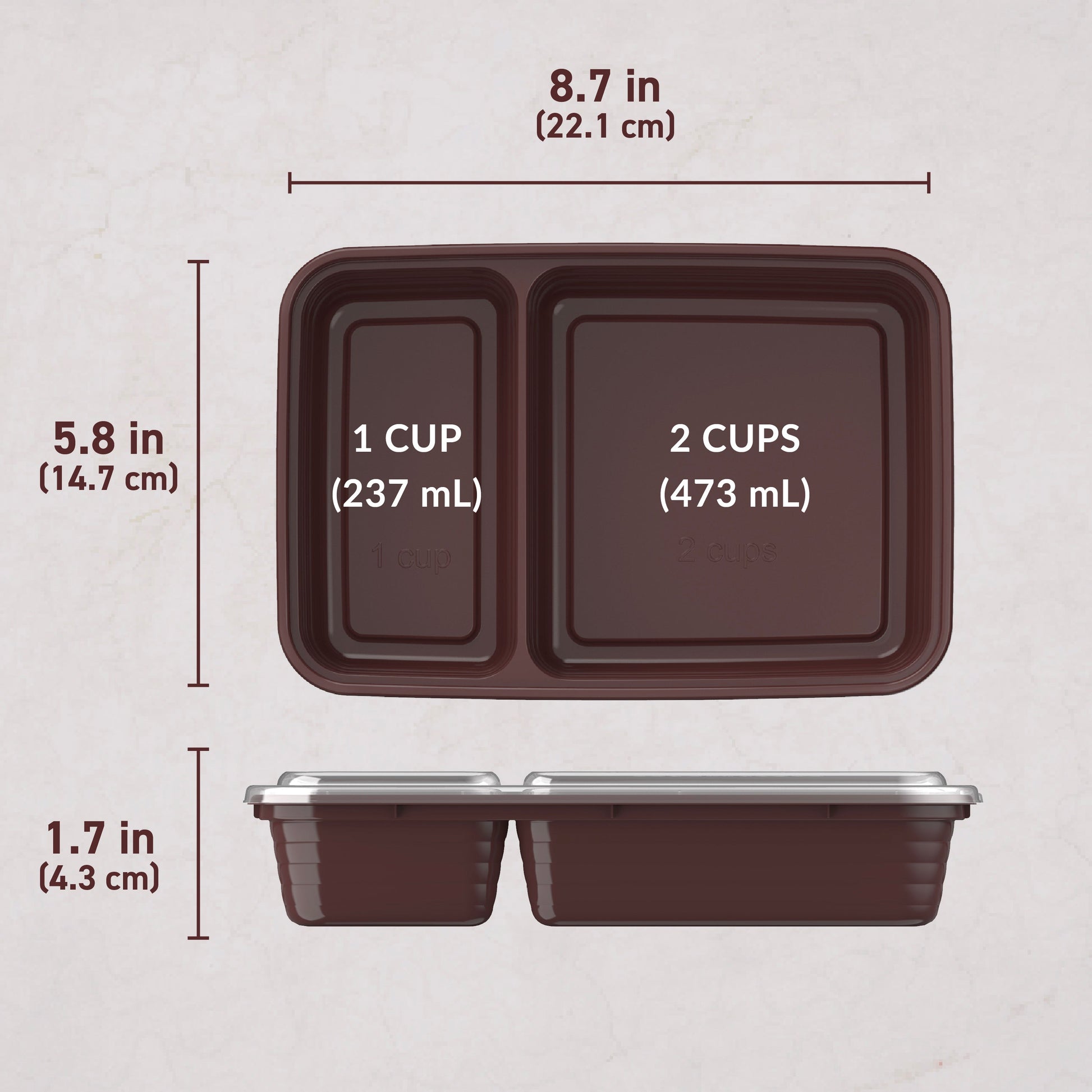 Bentgo Prep 2-Compartment Meal Prep Containers (20-Piece)