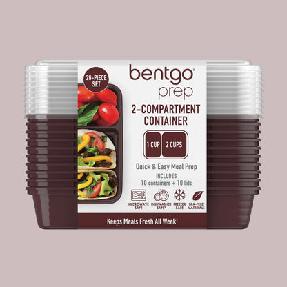 Bentgo Prep 2-Compartment Meal Prep Containers (20-Piece)