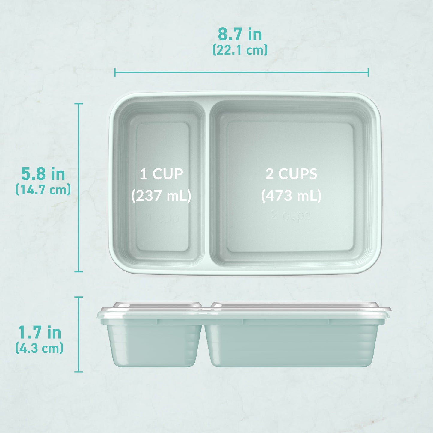 Bentgo Prep 2-Compartment Meal Prep Containers (20-Piece)