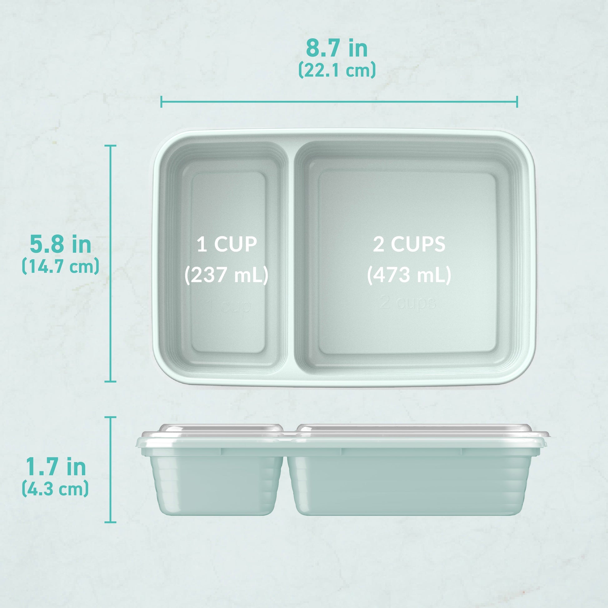 Bentgo Prep 2-Compartment Meal Prep Containers (20-Piece)