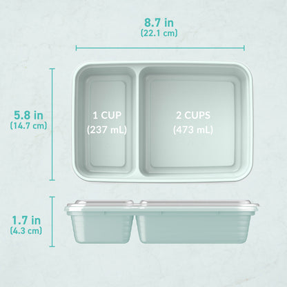 Bentgo Prep 2-Compartment Meal Prep Containers (20-Piece)