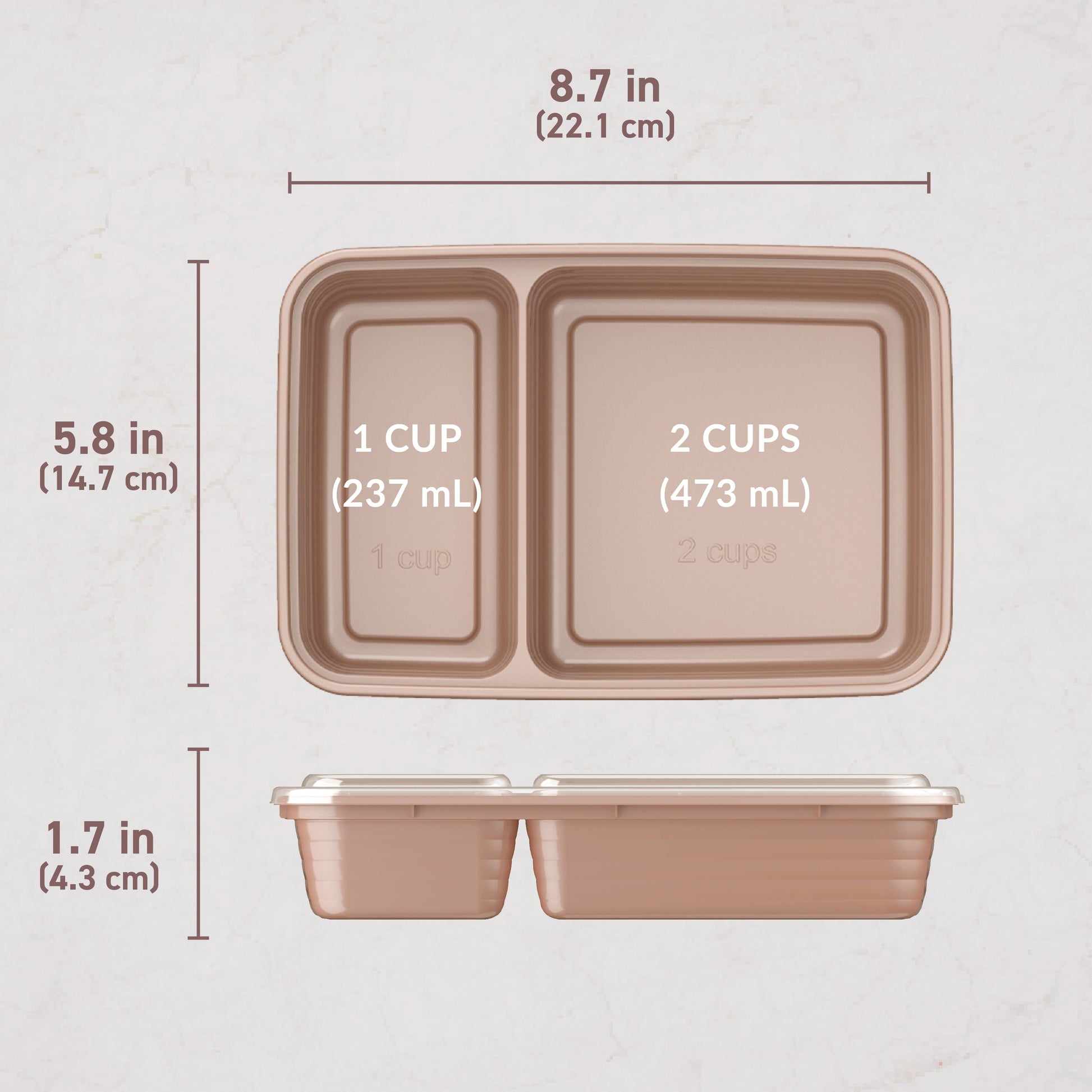Bentgo Prep 2-Compartment Meal Prep Containers (20-Piece)