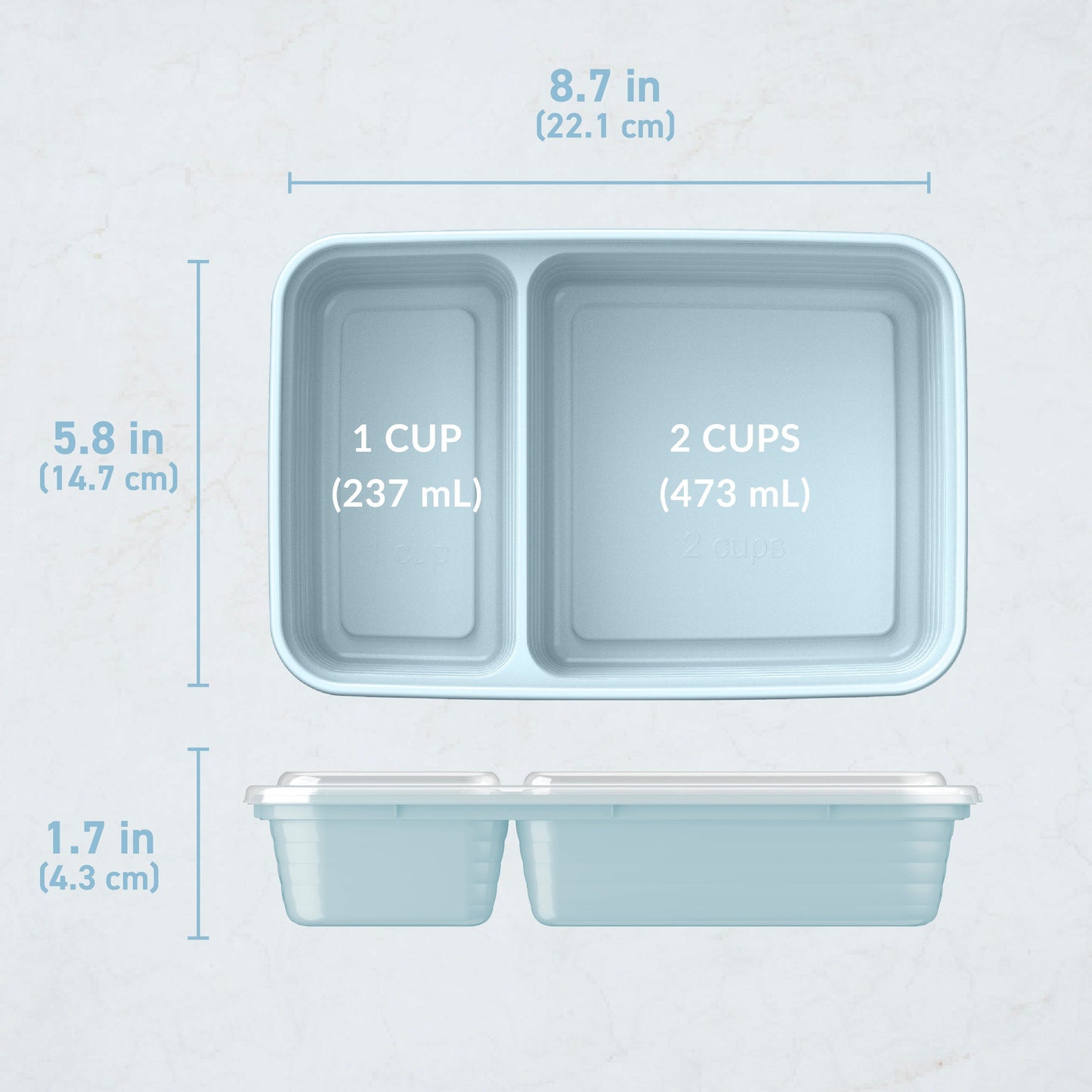 Bentgo Prep 2-Compartment Meal Prep Containers (20-Piece)