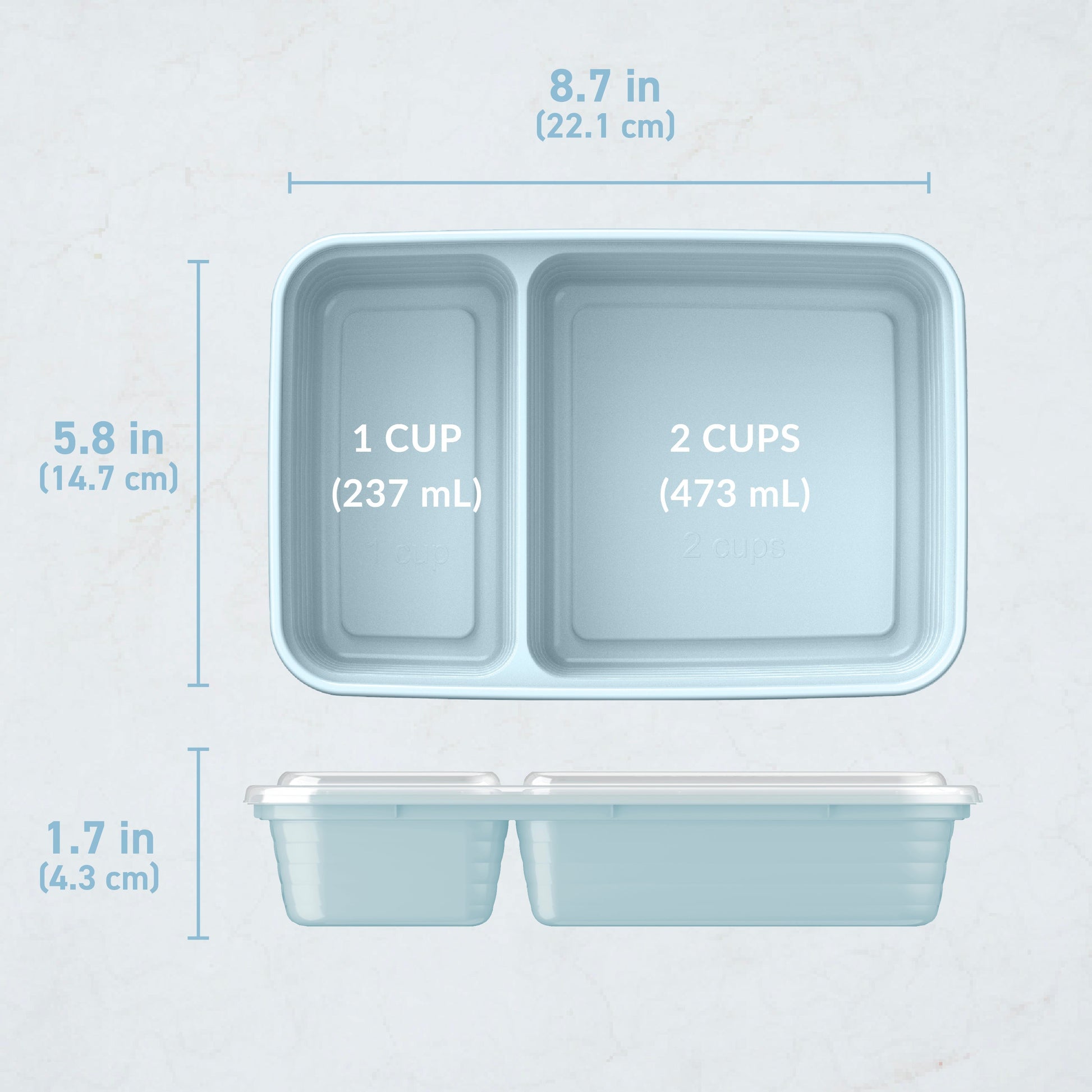 Bentgo Prep 2-Compartment Meal Prep Containers (20-Piece)