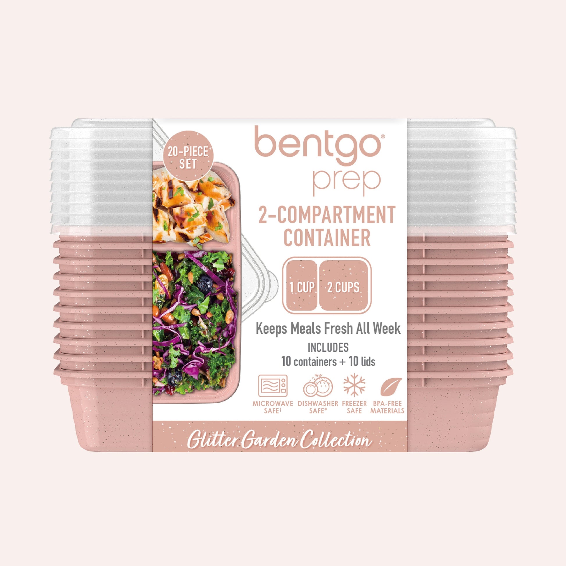 Bentgo Prep 2-Compartment Meal Prep Containers (20-Piece)