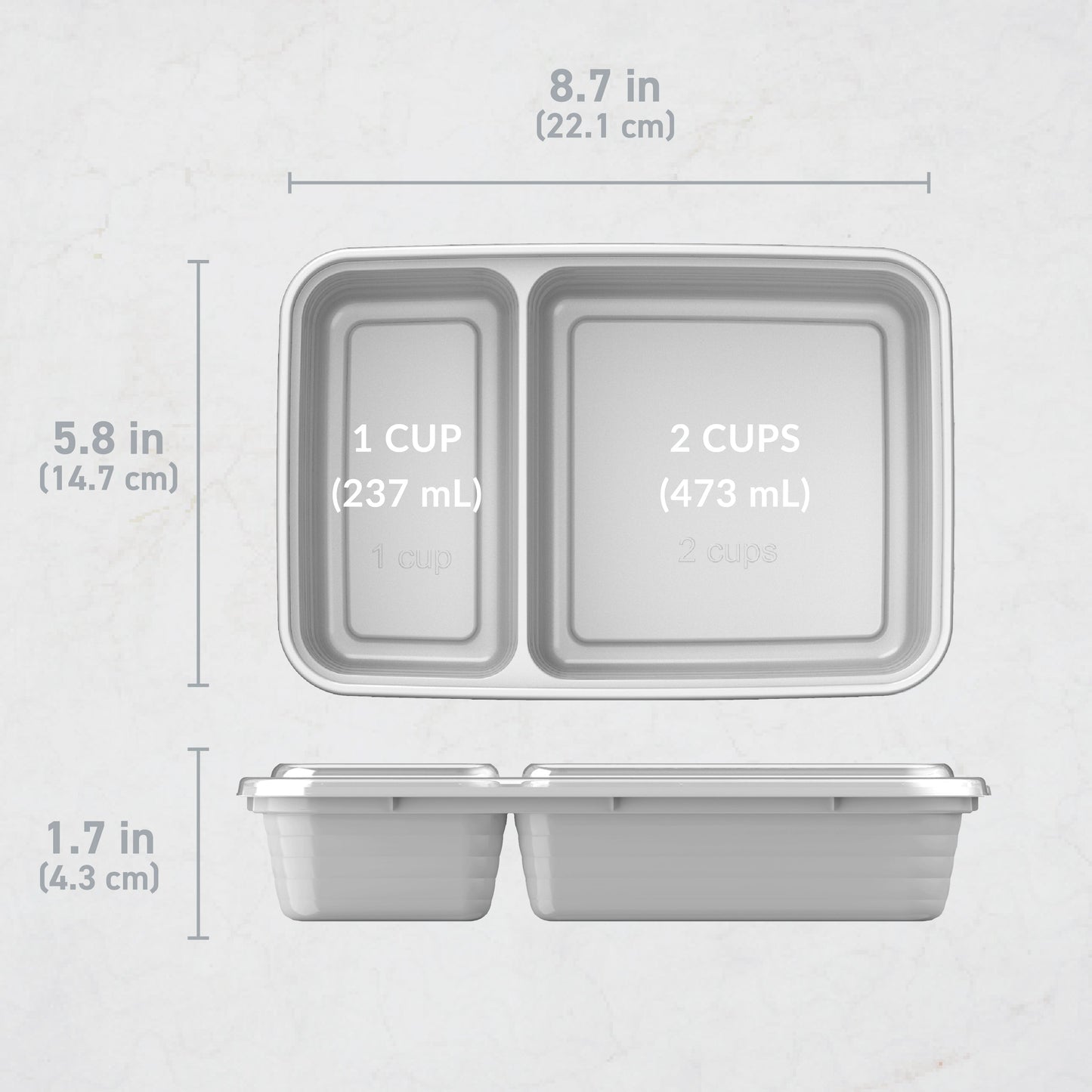 Bentgo Prep 2-Compartment Meal Prep Containers (20-Piece)