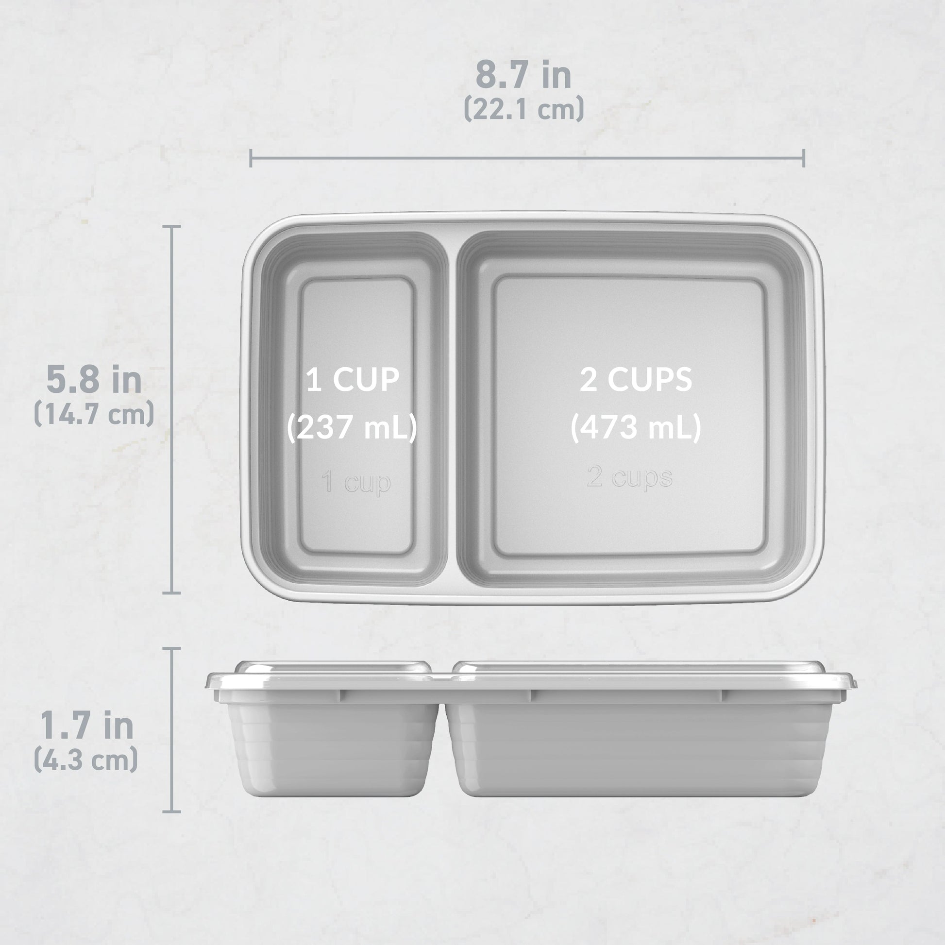 Bentgo Prep 2-Compartment Meal Prep Containers (20-Piece)
