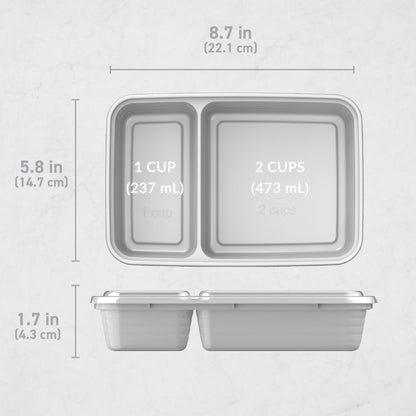 Bentgo Prep 2-Compartment Meal Prep Containers (20-Piece)