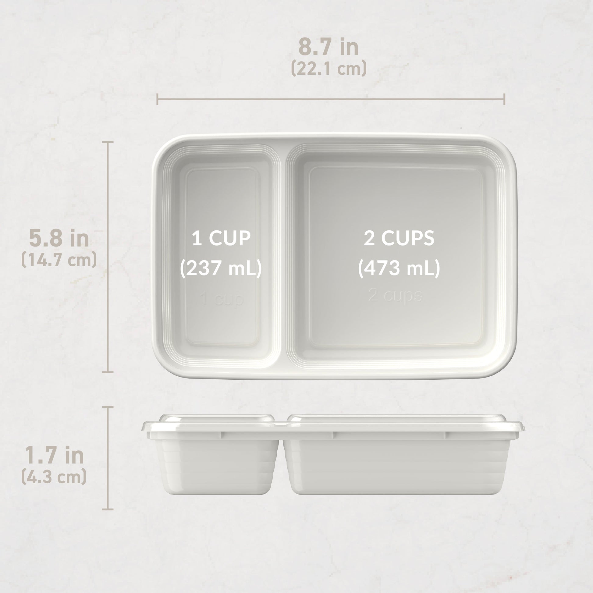 Bentgo Prep 2-Compartment Meal Prep Containers (20-Piece)