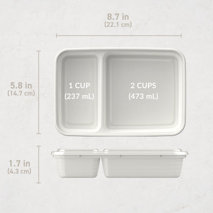 Bentgo Prep 2-Compartment Meal Prep Containers (20-Piece)