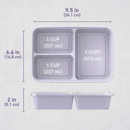 Bentgo Prep 3-Compartment Meal Prep Containers (20-Piece)