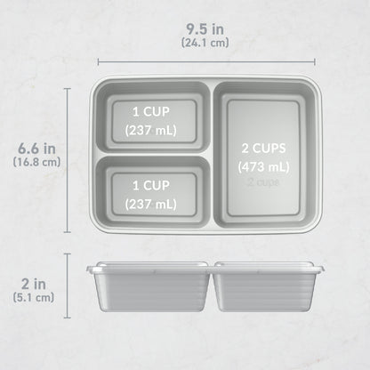 Bentgo Prep 3-Compartment Meal Prep Containers (20-Piece)